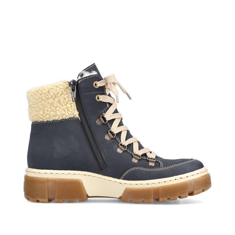 Rieker Artikelnummer X8638-14 Rieker Damen Schnürstiefel Pazifikblau
