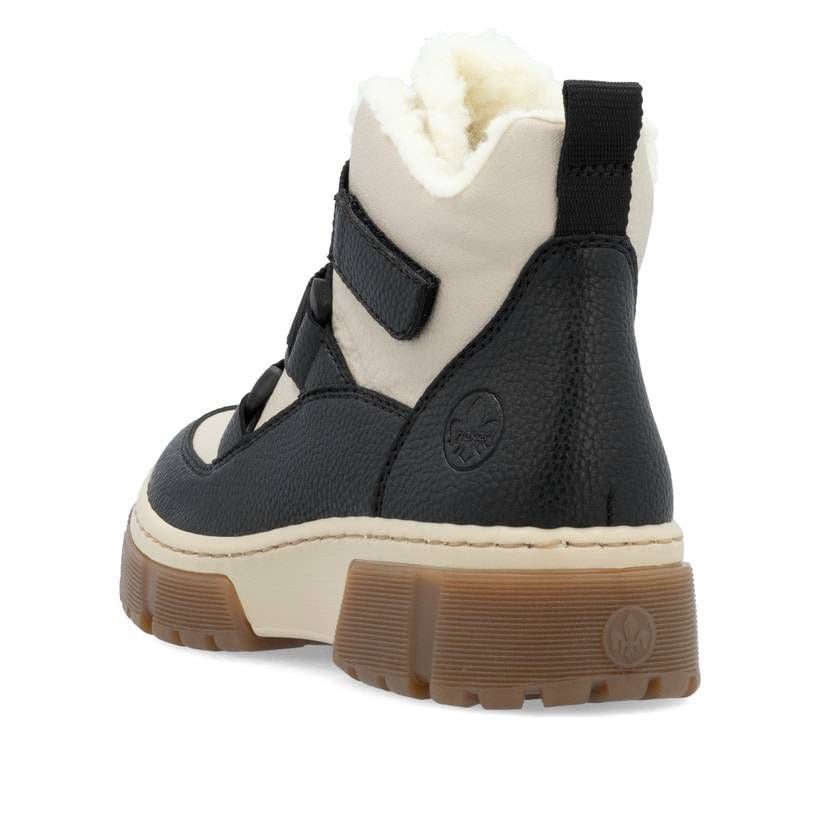 Rieker Artikelnummer X8639-00 Rieker Damen Kurzstiefel Schwarz-beige