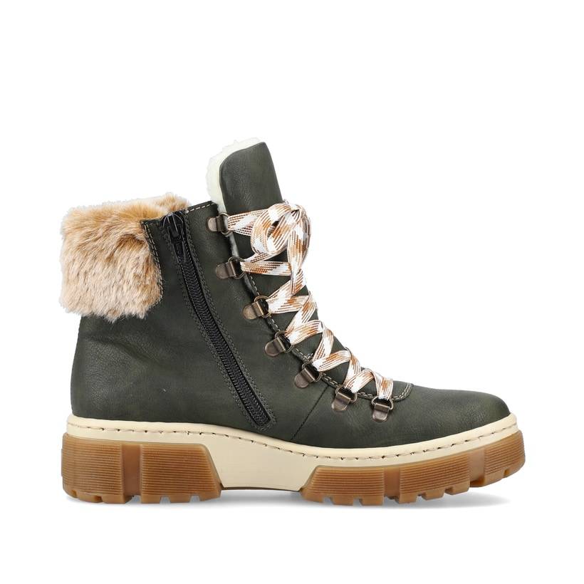 Rieker Artikelnummer X8647-54 Rieker Damen Schnürstiefel Blattgrün