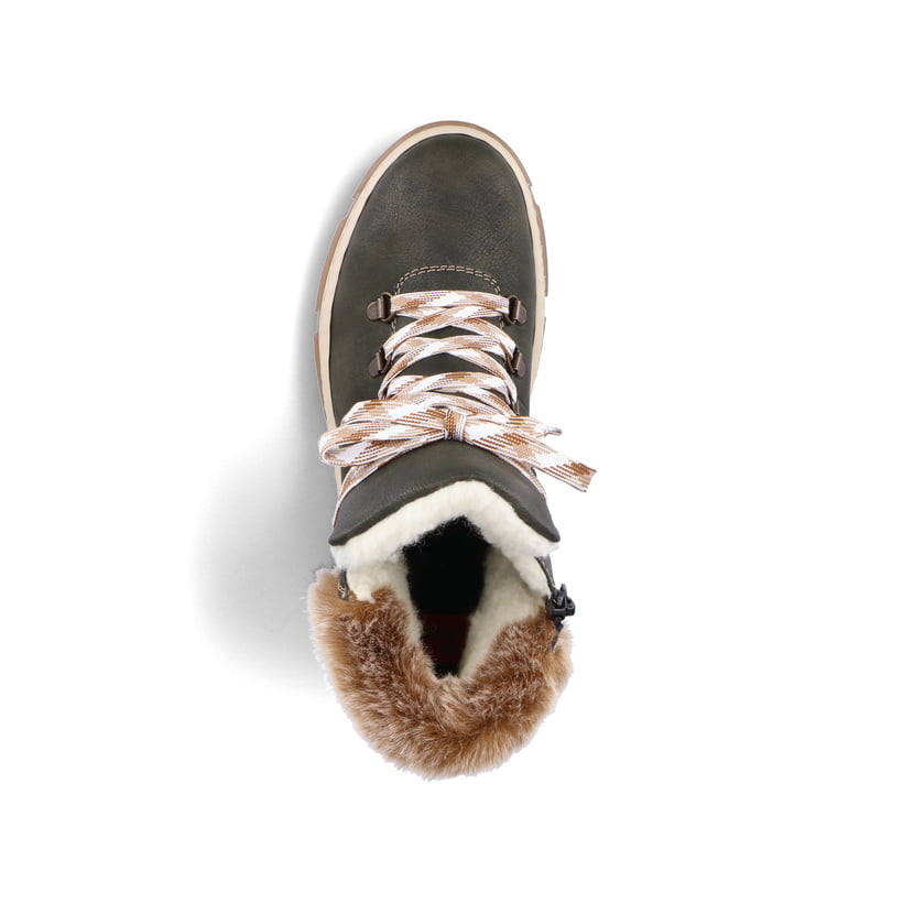 Rieker Artikelnummer X8647-54 Rieker Damen Schnürstiefel Blattgrün