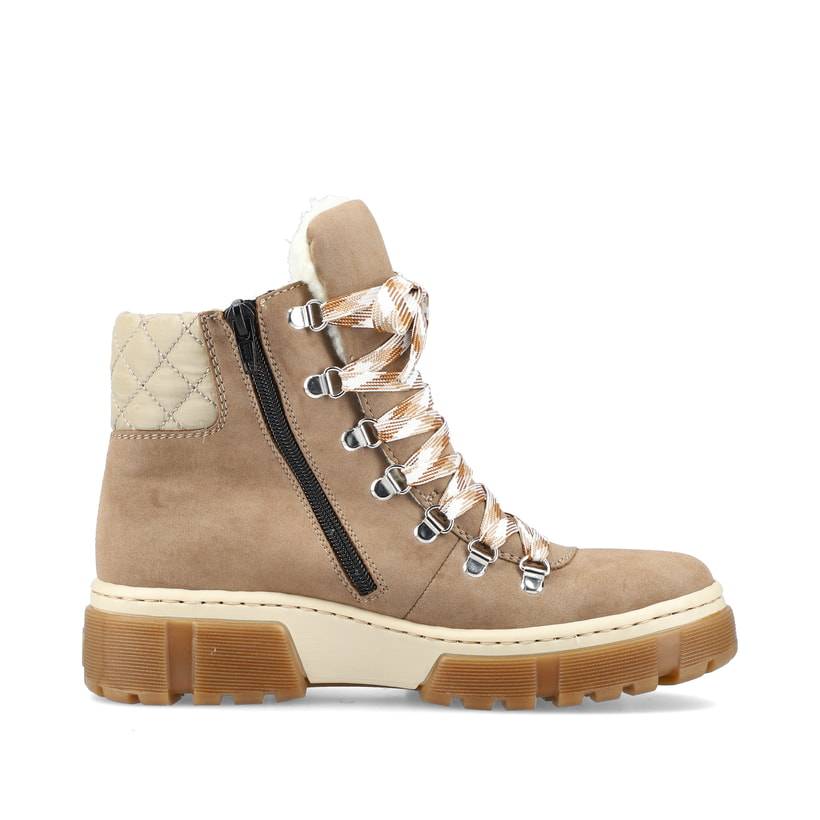 Rieker Artikelnummer X8647-64 Rieker Damen Schnürstiefel Braunbeige