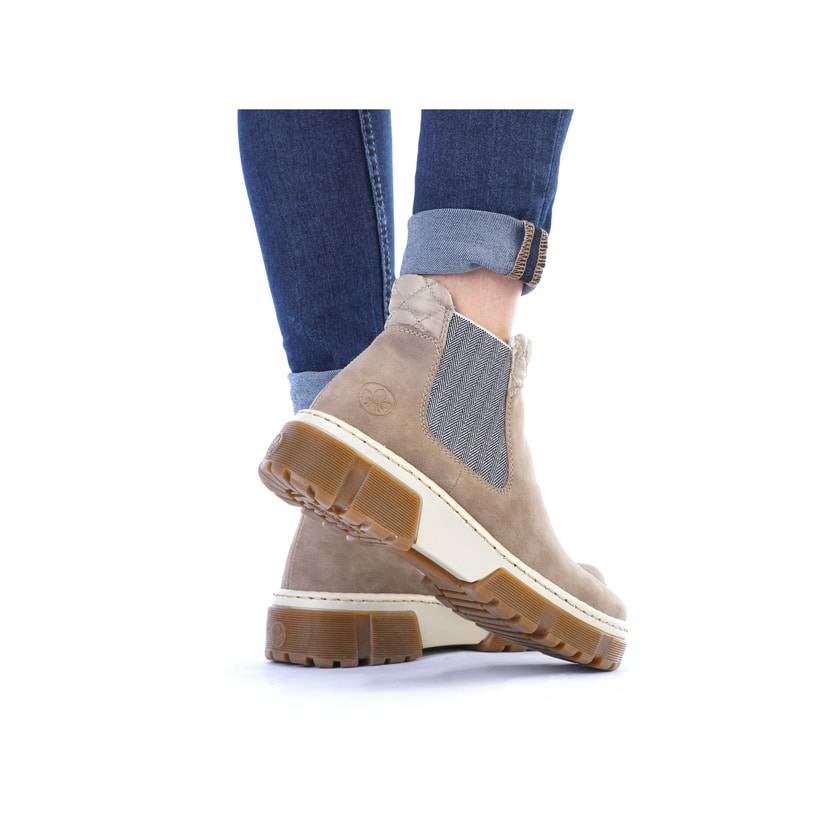 Rieker Artikelnummer X8674-64 Rieker Damen Chelsea Boots Cremebeige