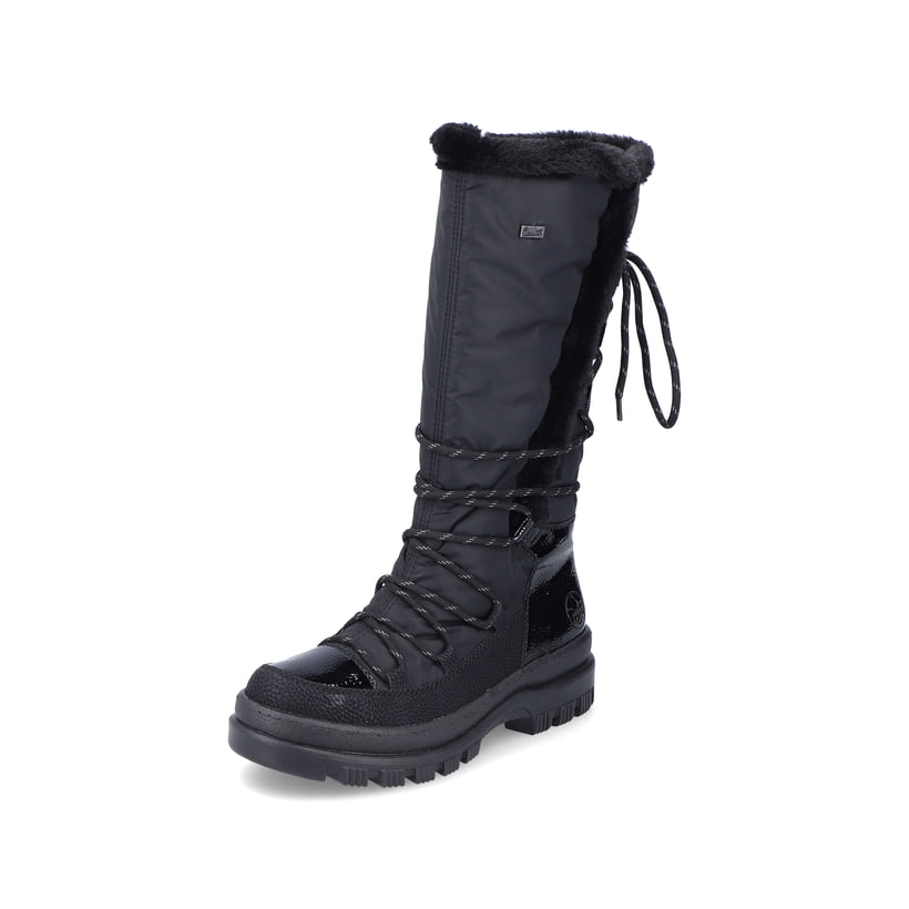 Rieker Artikelnummer X9084-00 Rieker Damen Hochschaftstiefel Graphitschwarz