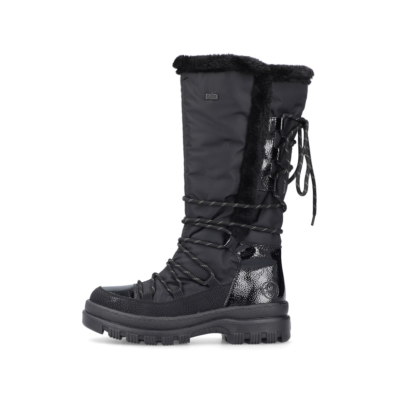 Rieker Artikelnummer X9084-00 Rieker Damen Hochschaftstiefel graphitschwarz