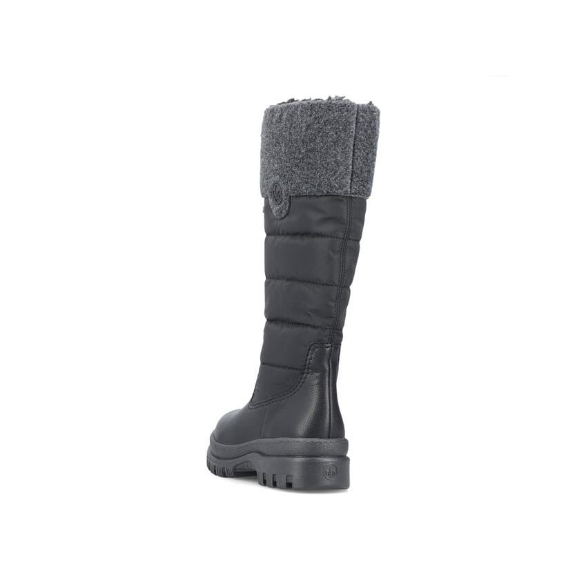 Rieker Artikelnummer X9090-00 Rieker Damen Hochschaftstiefel Graphitschwarz