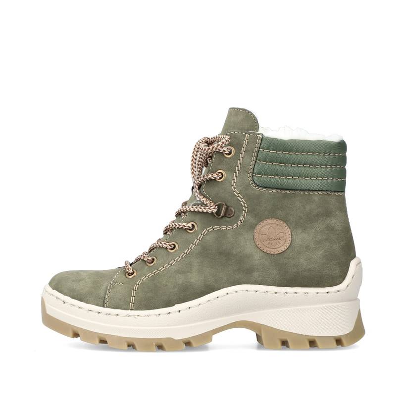 Rieker Artikelnummer X9334-54 Rieker Damen Schnürstiefel schilfgrün