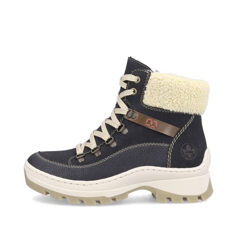 Rieker Artikelnummer X9338-14 Rieker Damen Schnürstiefel azurblau