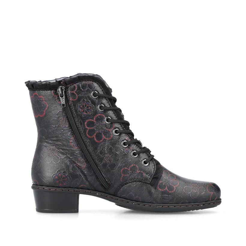 Rieker Artikelnummer Y0703-90 Rieker Damen Stiefeletten Tiefschwarz-rot