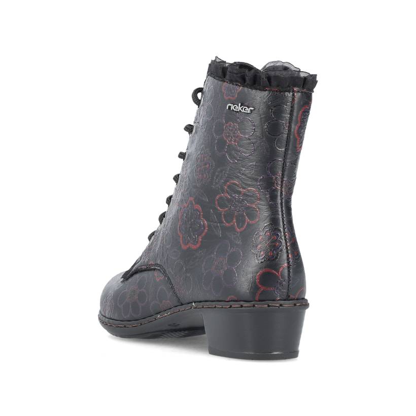 Rieker Artikelnummer Y0703-90 Rieker Damen Stiefeletten Tiefschwarz-rot
