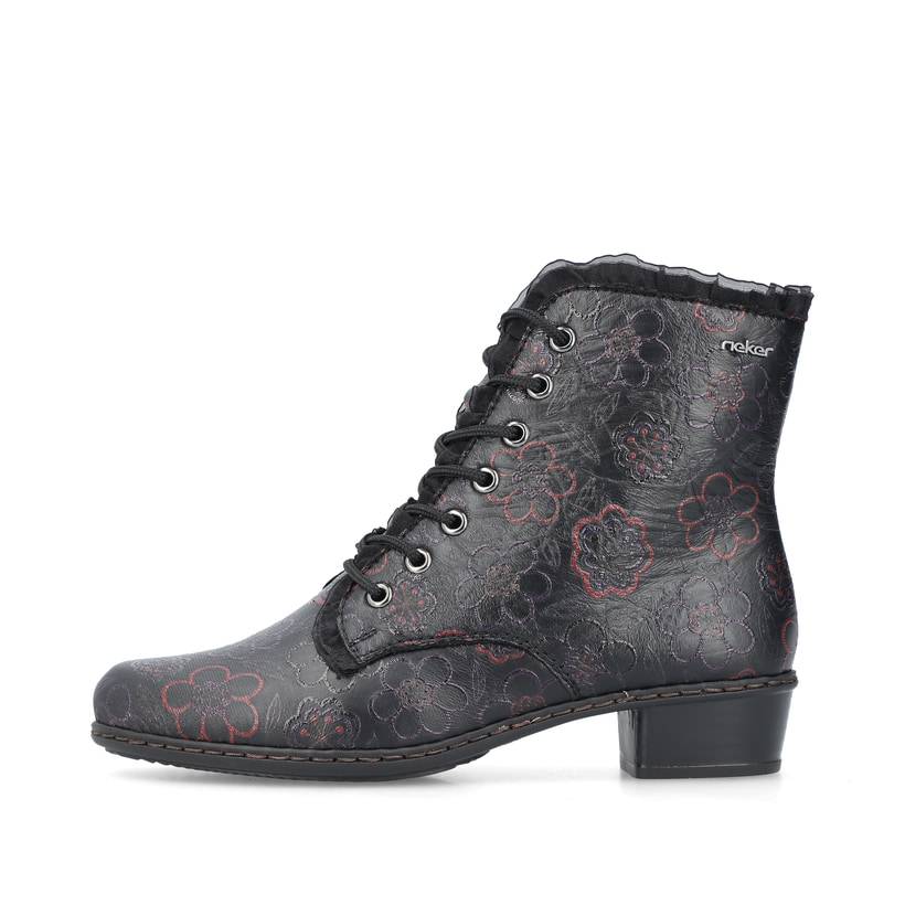 Rieker Artikelnummer Y0703-90 Rieker Damen Stiefeletten tiefschwarz-rot