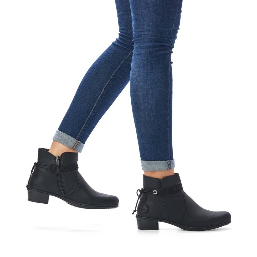 Rieker Artikelnummer Y0782-01 Rieker Damen Stiefeletten Tiefschwarz