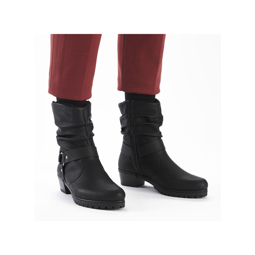 Rieker Artikelnummer Y1760-00 Rieker Damen Stiefeletten Mattschwarz