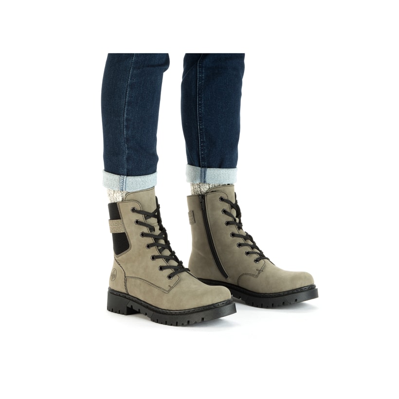 Rieker Artikelnummer Y2431-52 Rieker Damen Biker Boots Graugrün