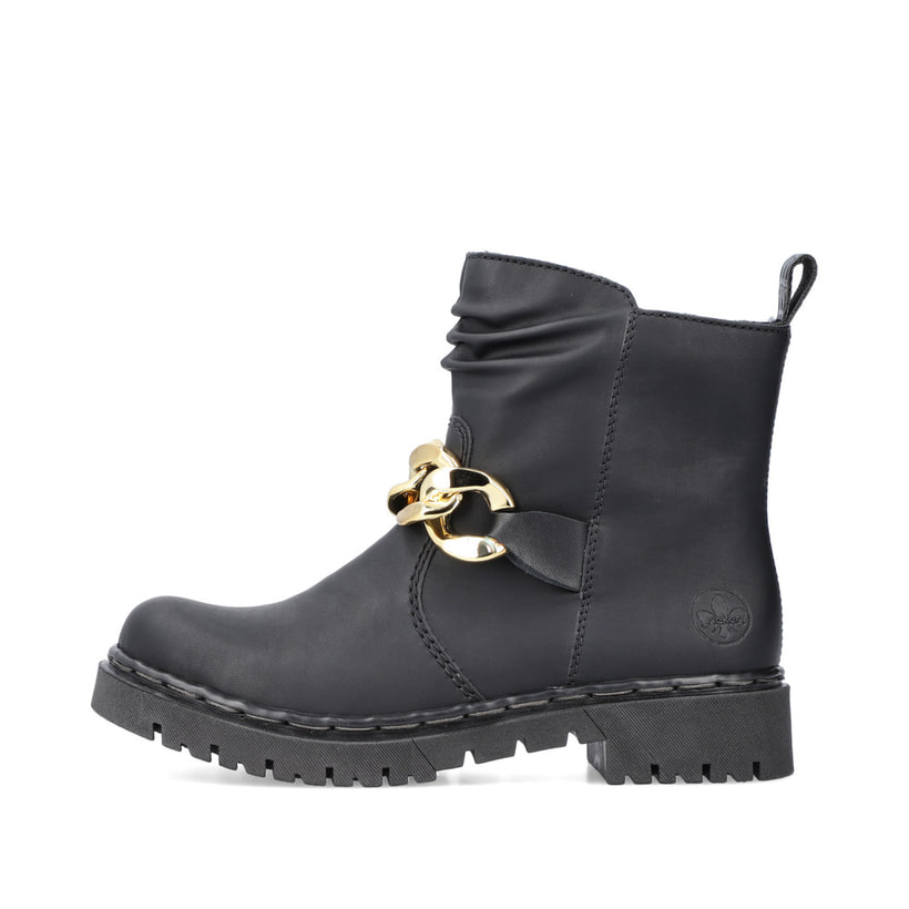 Rieker Artikelnummer Y2458-01 Rieker Damen Biker Boots tiefschwarz