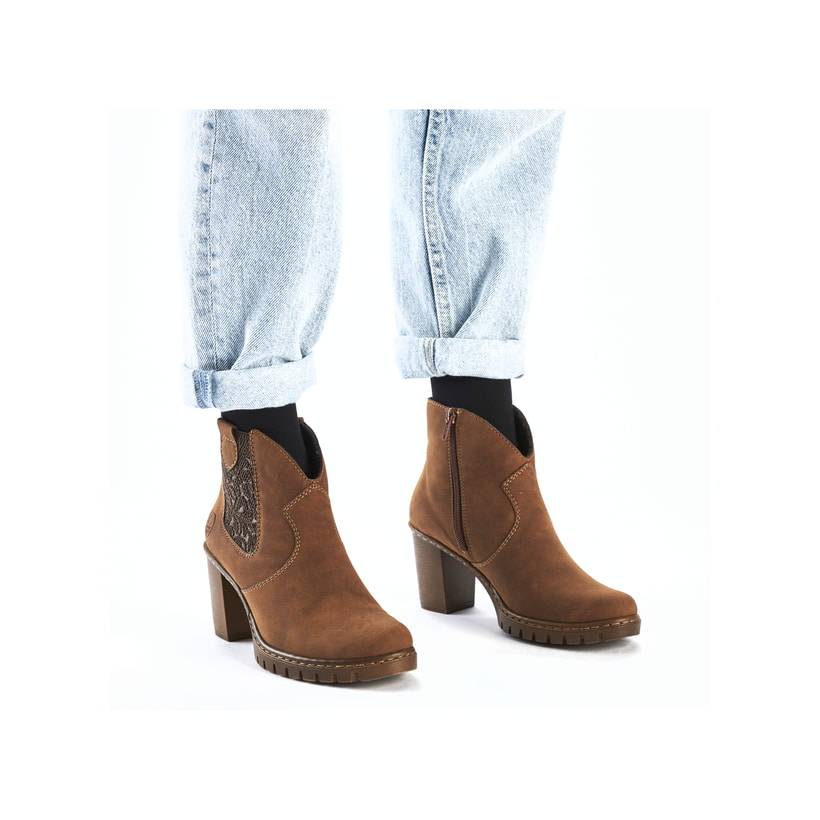 Rieker Artikelnummer Y2554-24 Rieker Damen Stiefeletten Nougatbraun