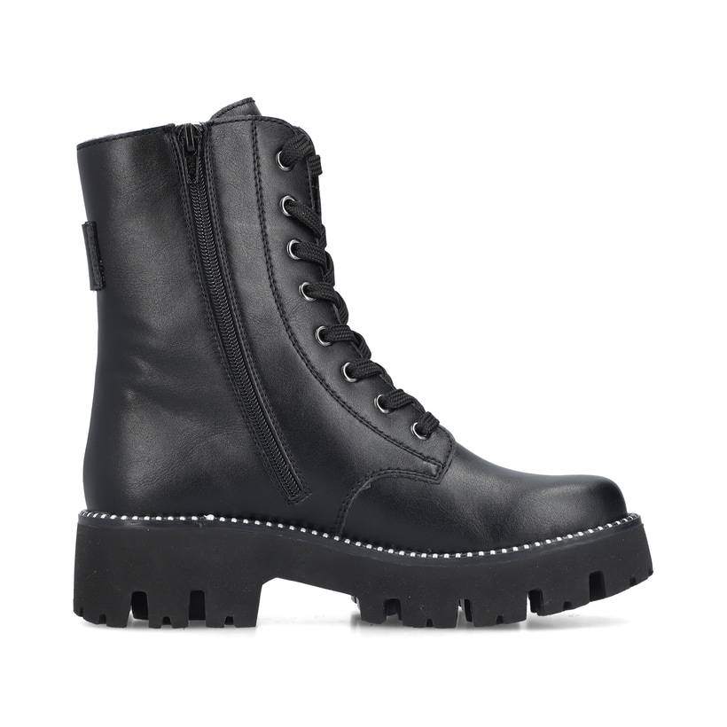Rieker Artikelnummer Y3354-00 Rieker Damen Schnürstiefel Mattschwarz