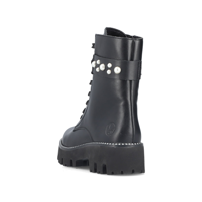 Rieker Artikelnummer Y3354-00 Rieker Damen Schnürstiefel Mattschwarz