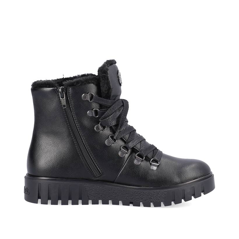 Rieker Artikelnummer Y3432-00 Rieker Damen Schnürstiefel Tiefschwarz