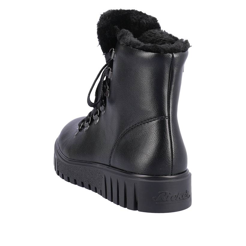 Rieker Artikelnummer Y3432-00 Rieker Damen Schnürstiefel Tiefschwarz