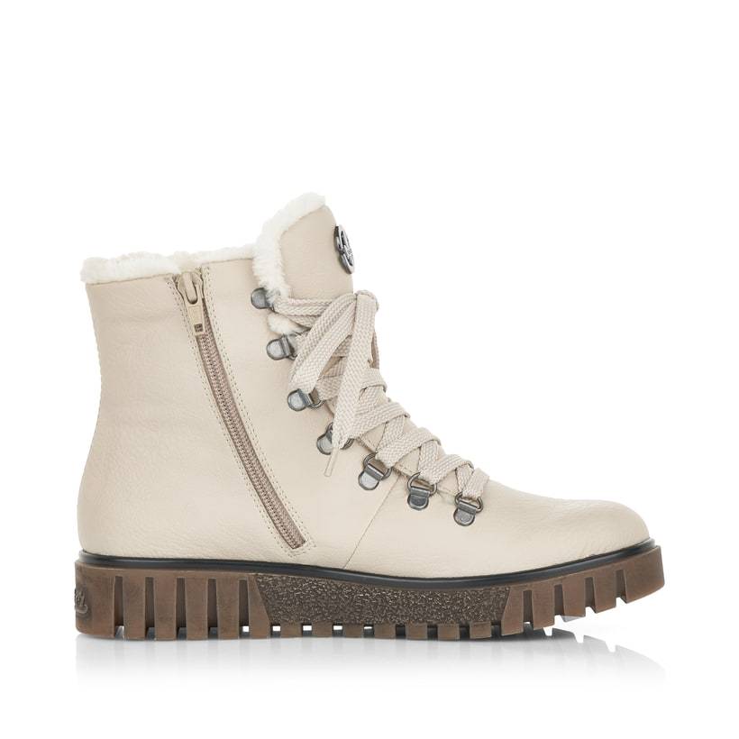 Rieker Artikelnummer Y3432-60 Rieker Damen Schnürstiefel Vanillebeige