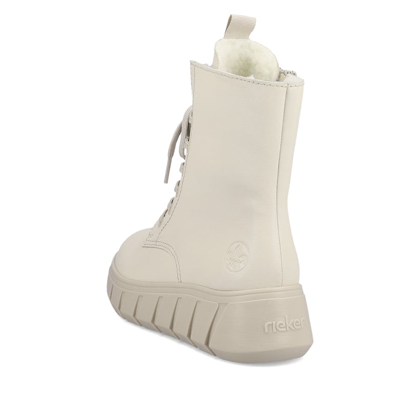Rieker Artikelnummer Y3501-60 Rieker Damen Schnürstiefel Hellbeige