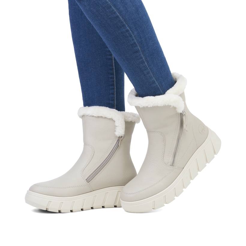 Rieker Artikelnummer Y3581-60 Rieker Damen Kurzstiefel Hellbeige