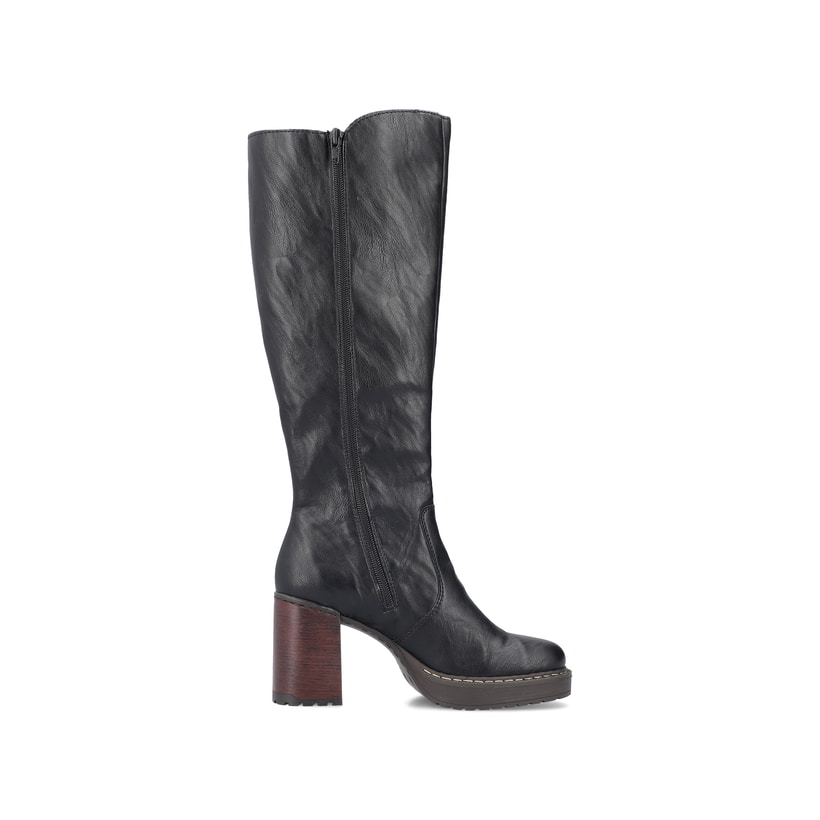 Rieker Artikelnummer Y4190-00 Rieker Damen Hochschaftstiefel Tiefschwarz
