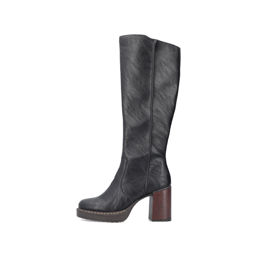 Rieker Artikelnummer Y4190-00 Rieker Damen Hochschaftstiefel Tiefschwarz