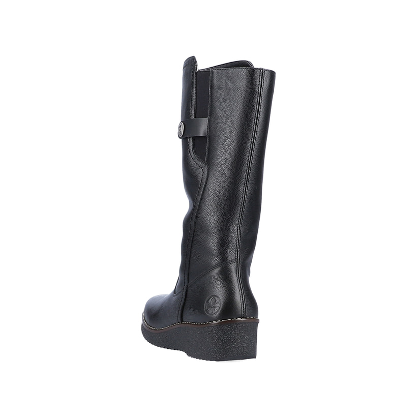 Rieker Artikelnummer Y4655-00 Rieker Damen Hochschaftstiefel Tiefschwarz