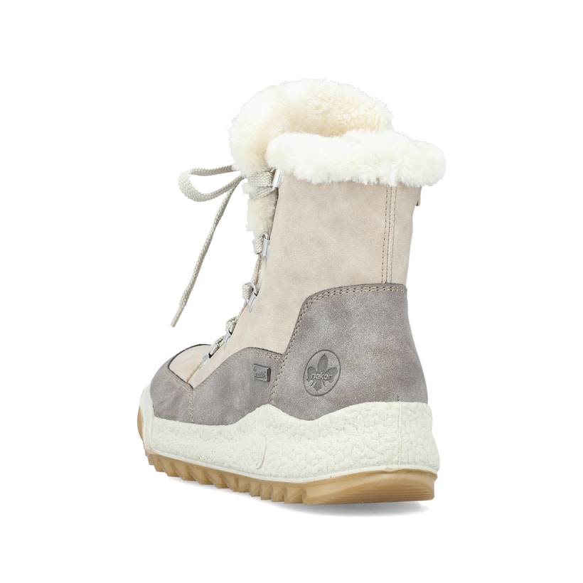 Rieker Artikelnummer Y4744-61 Rieker Damen Schnürstiefel Hellbeige