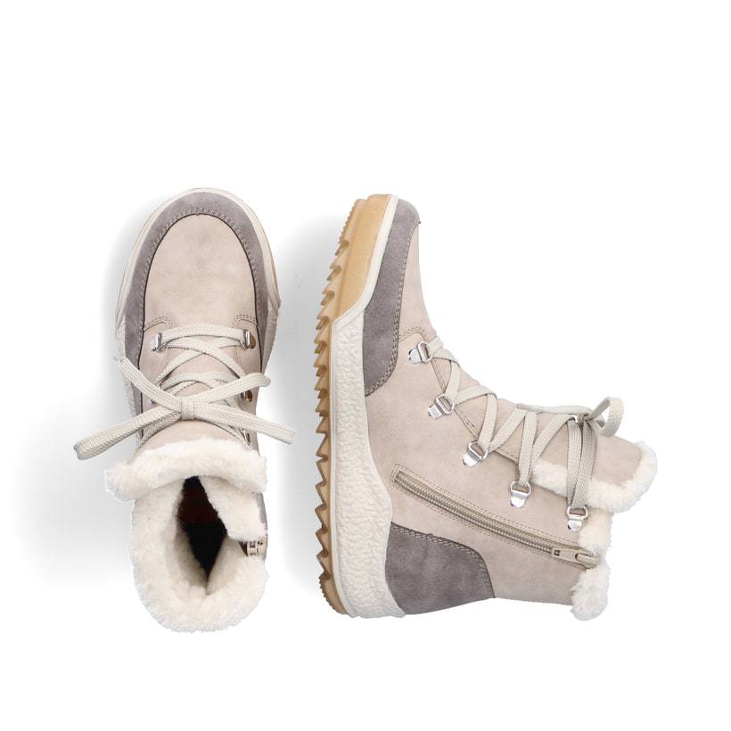 Rieker Artikelnummer Y4744-61 Rieker Damen Schnürstiefel Hellbeige