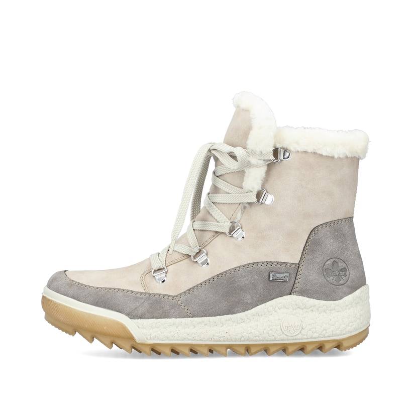 Rieker Artikelnummer Y4744-61 Rieker Damen Schnürstiefel hellbeige