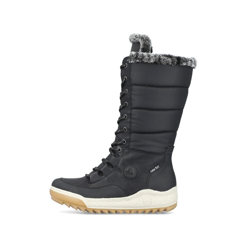 Rieker Artikelnummer Y4760-00 Rieker Damen Hochschaftstiefel Asphaltschwarz