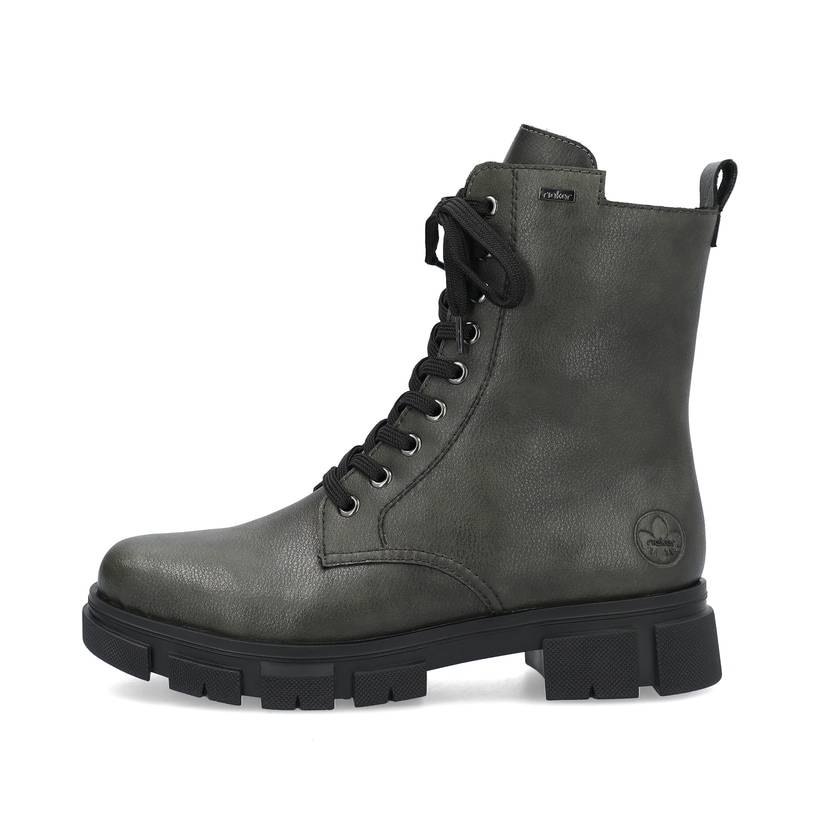 Rieker Artikelnummer Y7102-52 Rieker Damen Biker Boots grüngrau