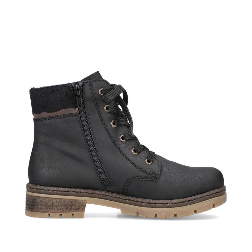 Rieker Artikelnummer Y7418-00 Rieker Damen Schnürstiefel Graphitschwarz