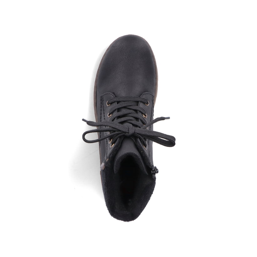 Rieker Artikelnummer Y7418-00 Rieker Damen Schnürstiefel Graphitschwarz