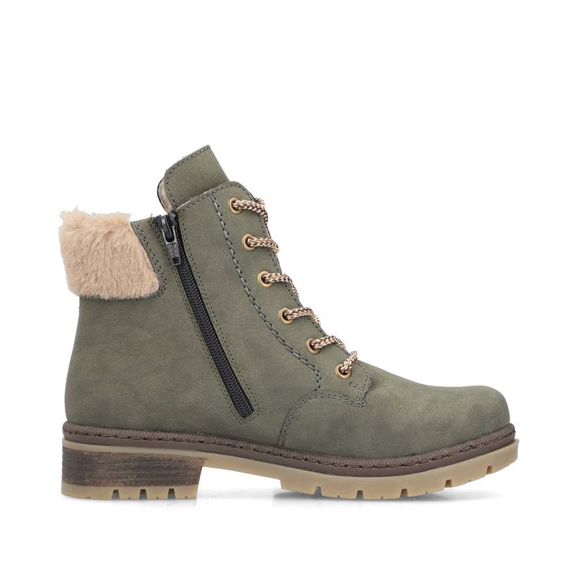 Rieker Artikelnummer Y7424-54 Rieker Damen Schnürstiefel Laubgrün