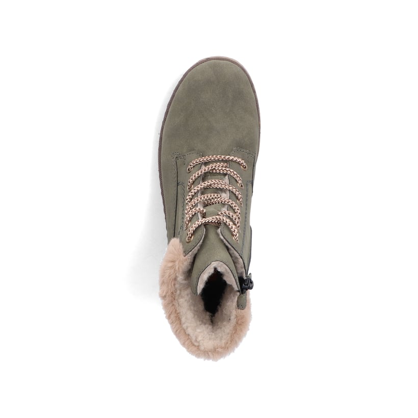 Rieker Artikelnummer Y7424-54 Rieker Damen Schnürstiefel Laubgrün