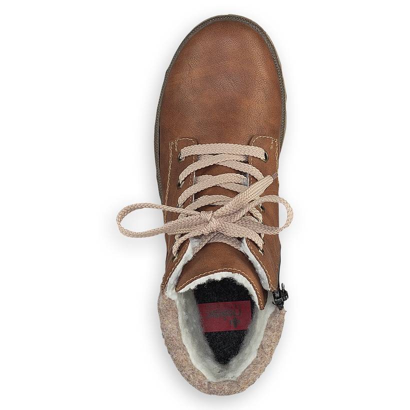 Rieker Artikelnummer Y7428-22 Rieker Damen Schnürstiefel Nussbraun