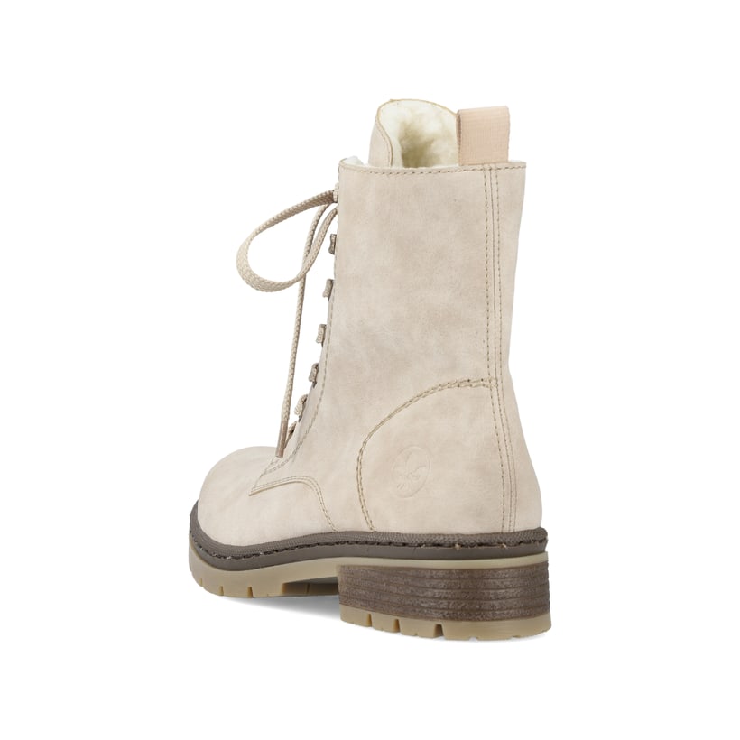 Rieker Artikelnummer Y7446-60 Rieker Damen Schnürstiefel Hellbeige