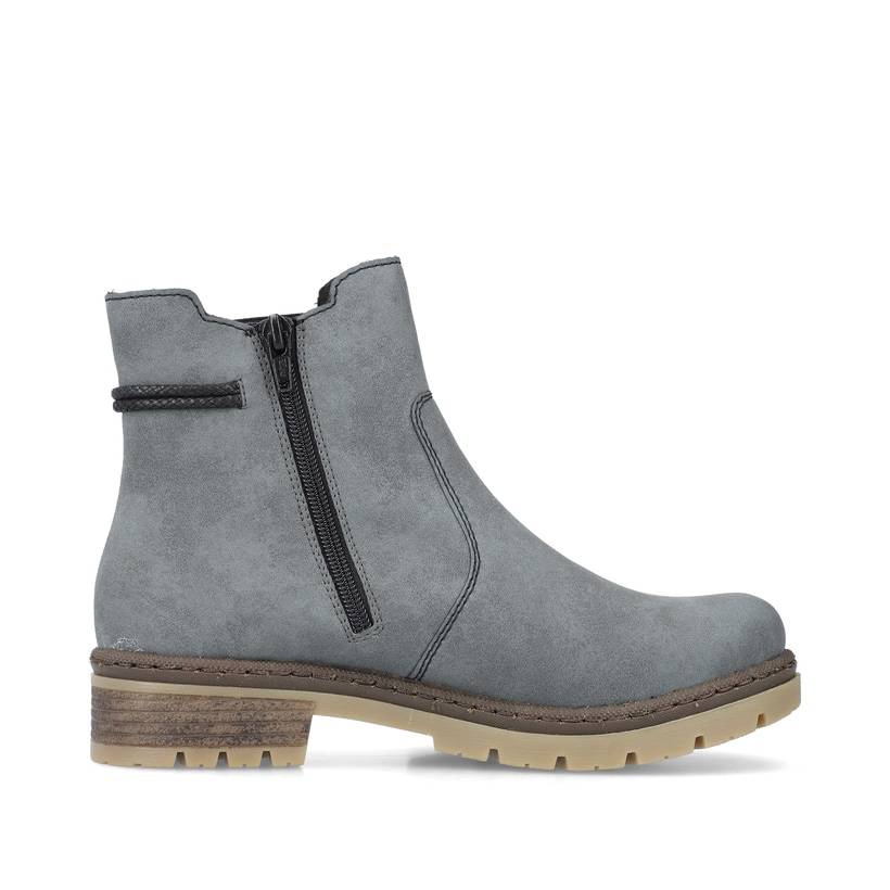 Rieker Artikelnummer Y7460-14 Rieker Damen Chelsea Boots Graublau-schwarz