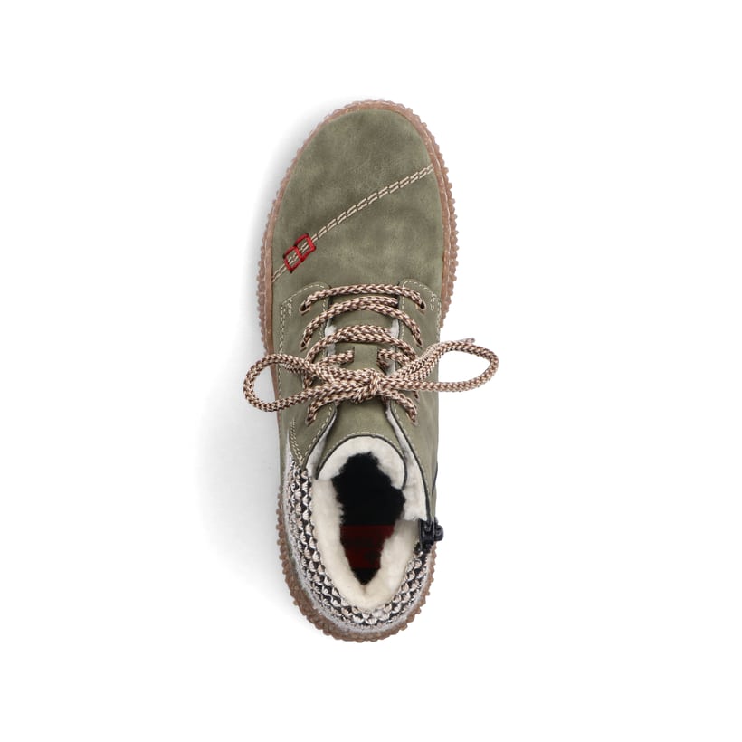 Rieker Artikelnummer Y8441-54 Rieker Damen Schnürstiefel Laubgrün