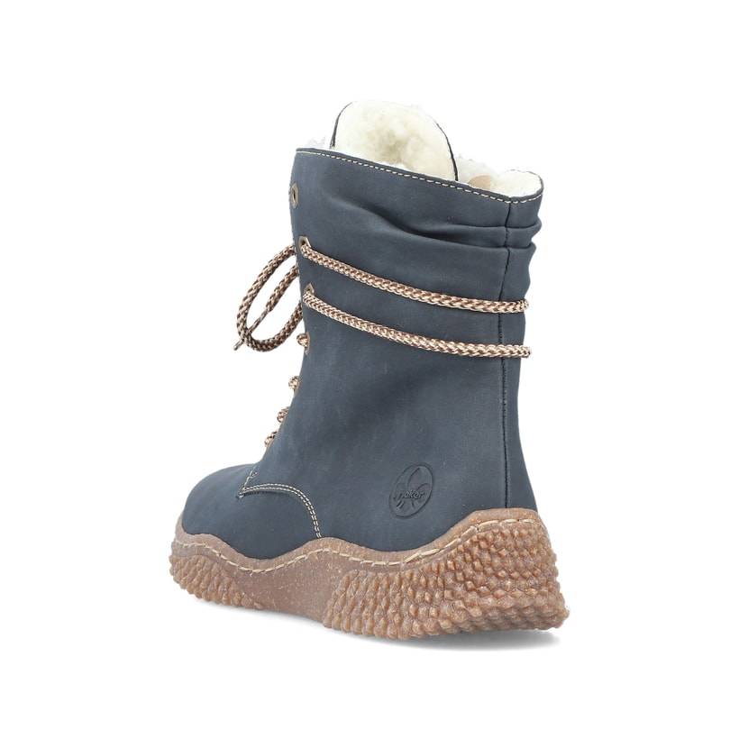 Rieker Artikelnummer Y8443-14 Rieker Damen Schnürstiefel Ozeanblau