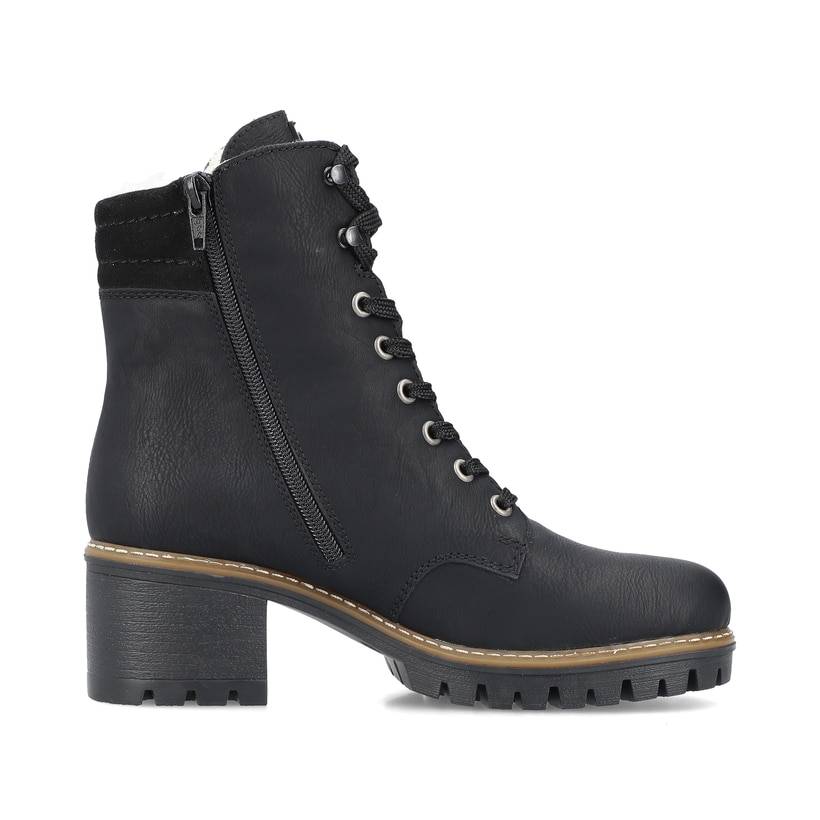 Rieker Artikelnummer Y8610-00 Rieker Damen Schnürstiefel Tiefschwarz