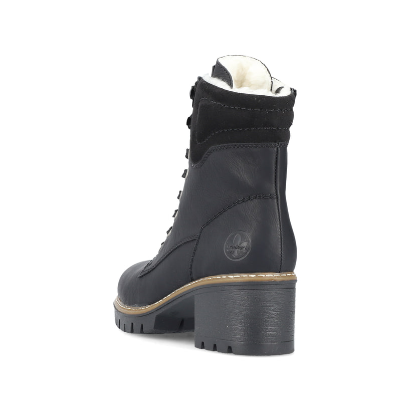 Rieker Artikelnummer Y8610-00 Rieker Damen Schnürstiefel Tiefschwarz