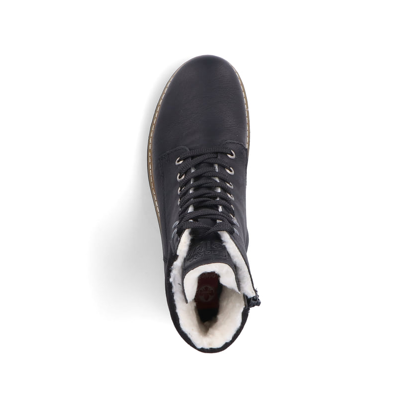 Rieker Artikelnummer Y8610-00 Rieker Damen Schnürstiefel Tiefschwarz