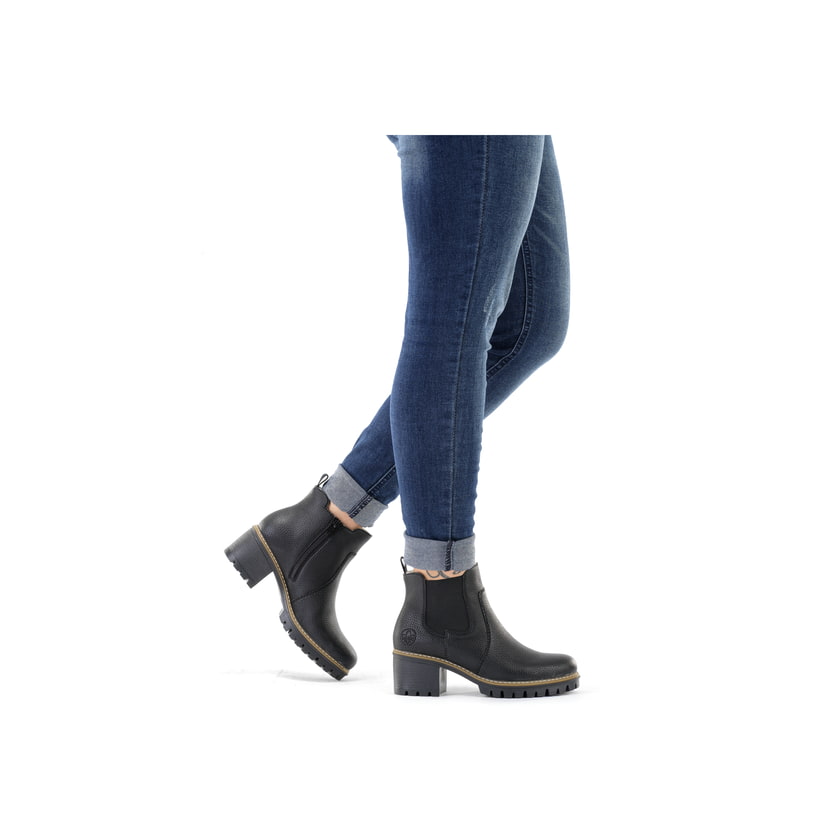 Rieker Artikelnummer Y8650-00 Rieker Damen Chelsea Boots Mattschwarz