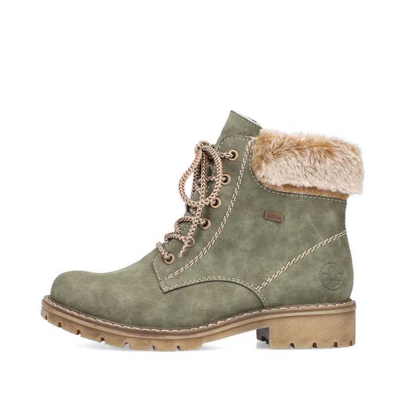 Rieker Artikelnummer Y9100-54 Rieker Damen Schnürstiefel laubgrün