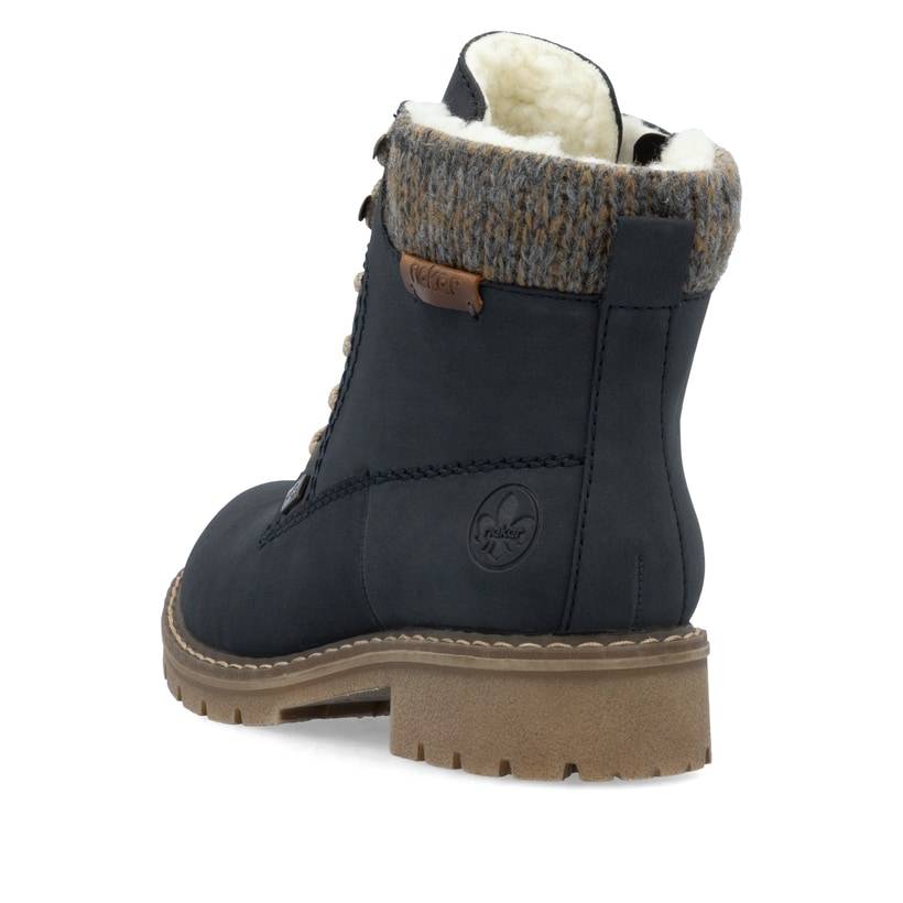 Rieker Artikelnummer Y9118-14 Rieker Damen Schnürstiefel Stahlblau