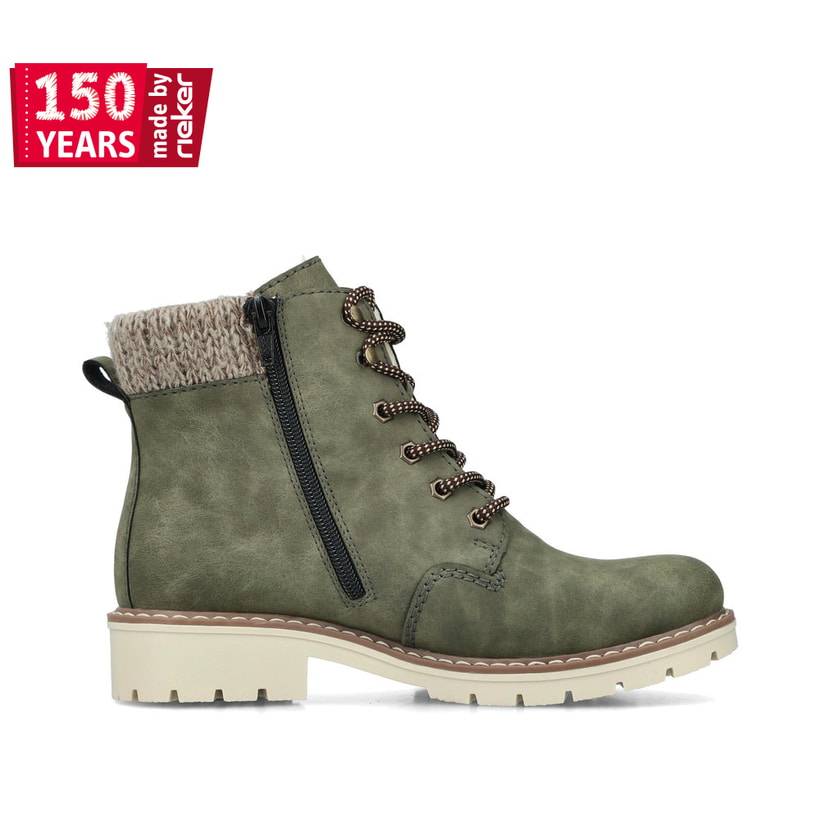 Rieker Artikelnummer Y9118-54 Rieker Damen Schnürstiefel Kaktusgrün